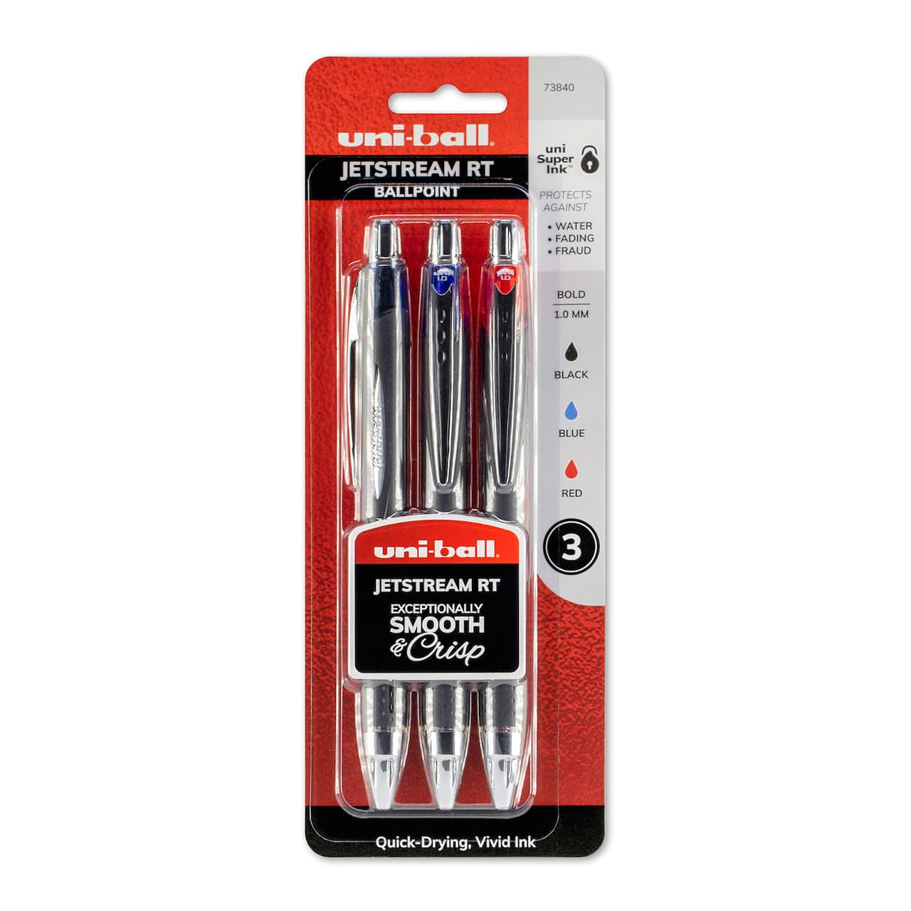 Uni-Ball&#xAE; Jetstream RT Retractable 3 Color Pen Set, 1.0mm